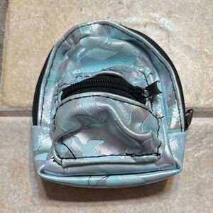 Real littles Mini Blue and Silver Backpack